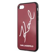 Karl Lagerfeld KLHCI8DLKSRE iPhone 7/8 SE 2020 / SE 2022 czerwony/red hard case Signature Glitter, Karl Lagerfeld