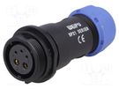 Plug; SP21; female; PIN: 5(2+3); IP68; 7÷12mm; 5A,30A; soldering WEIPU