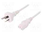 Cable; 3x0.75mm2; AS/NZS 3112 (I) plug,IEC C13 female; PVC; 1.5m LIAN DUNG