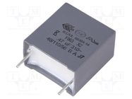 Capacitor: polypropylene; X2; F863; 0.47uF; 18x19x11mm; THT; ±10% KEMET