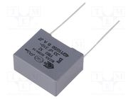 Capacitor: polypropylene; X2; F863; 0.33uF; 18x14.5x8.5mm; THT KEMET