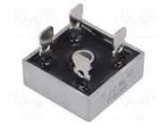 Bridge rectifier: single-phase; Urmax: 600V; If: 25A; Ifsm: 400A 