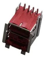 STACKED USB CONN, 2.0 TYPE A, R/A, 8POS