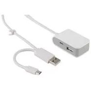 Compact USB OTG HUB with 2 USB Ports and 1 Micro USB Charging Port