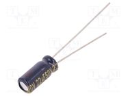 Capacitor: electrolytic; low ESR; THT; 22uF; 50VDC; Ø5x11mm; ±20% PANASONIC