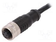 Plug; M12; PIN: 4; female; D code-Ethernet; IP67; 250V; 4A; straight BULGIN