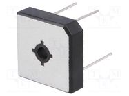 Bridge rectifier: single-phase; Urmax: 1kV; If: 15A; Ifsm: 300A DC COMPONENTS