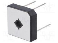 Bridge rectifier: single-phase; Urmax: 600V; If: 25A; Ifsm: 350A DC COMPONENTS