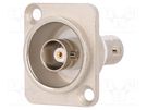 Coupler; BNC socket,both sides; insulated; 50Ω; silver; Mat: metal CLIFF