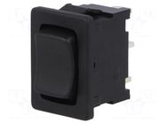 ROCKER; SP3T; Pos: 3; (ON)-OFF-(ON); 6A/250VAC; black; IP40; none Marquardt