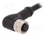 Connector: M12; plug; PIN: 12; female; A code-DeviceNet / CANopen BULGIN