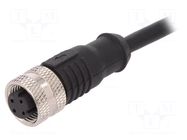 Connector: M12; plug; female; PIN: 4; straight; D code-Ethernet; 4A BULGIN