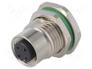 Connector: M12; socket; PIN: 3; female; 250V; IP67; THT; 4A BULGIN