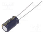 Capacitor: electrolytic; low ESR; THT; 100uF; 25VDC; Ø6.3x11.2mm PANASONIC