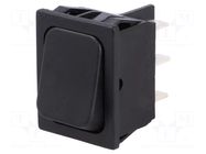ROCKER; DPDT; Pos: 2; ON-ON; 16A/250VAC; black; IP40; none; 1834 Marquardt