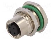 Connector: M12; socket; PIN: 4; female; 250V; IP67; THT; 4A BULGIN