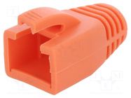 RJ45 plug boot; 8mm; orange 