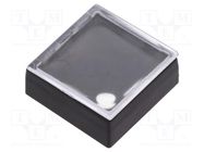 Button; rectangular; colourless; ABS; 18.3x18.3mm Marquardt