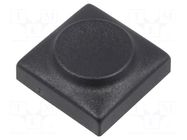 Button; rectangular; black; polyamide; 18.3x18.3mm Marquardt