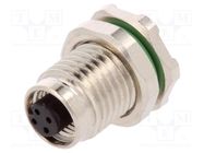 Connector: M5; socket; female; THT; PIN: 4; IP67; 60V; 1A BULGIN