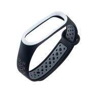 Replacement Silicone Wristband Strap for Xiaomi Mi Band 4 / Mi Band 3 Dots Black / Gray, Hurtel