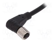 Connector: M5; plug; female; cables; PIN: 4; 1A; angled; IP67; 60V BULGIN