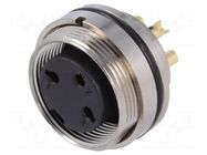 Connector: M16; socket; female; PIN: 3; 7A; 250V; soldering; straight BULGIN