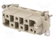 Connector: HDC; contact insert; female; DSB; PIN: 6; 6+PE; size D16B DEGSON ELECTRONICS