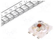 Power LED; RGB; 140°; 150mA; λd: 455÷460nm,525÷535nm,620÷630nm; 1W ProLight Opto