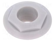 Nut with external thread; grey; Jack socket; S4 CLIFF