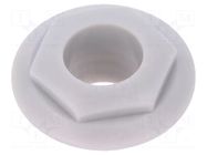 Nut with external thread; grey; Jack socket; S4 CLIFF