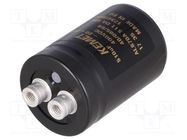 Capacitor: electrolytic; 510uF; 400VDC; Ø36x52mm; Pitch: 12.8mm KEMET