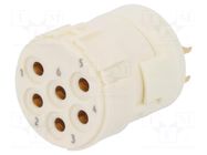 Connector: M23; contact insert; PIN: 6; female; soldering; 20A; 300V HARTING