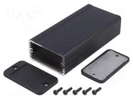 Enclosure: shielding; X: 59mm; Y: 120mm; Z: 31mm; aluminium; black HAMMOND