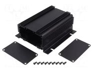 Enclosure: with panel; with fixing lugs; 1455NHD; X: 86mm; Y: 120mm HAMMOND