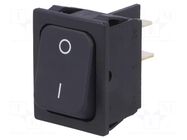ROCKER; DPST; Pos: 2; OFF-ON; 20A/250VAC; black; IP40; none; 1832 Marquardt