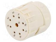 Connector: M23; contact insert; PIN: 9(1+8); female; soldering HARTING