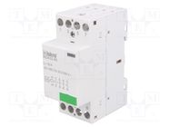 Contactor: 4-pole installation; 32A; 24VAC,24VDC; NO x4 ISKRA