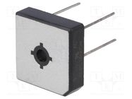 Bridge rectifier: single-phase; Urmax: 50V; If: 15A; Ifsm: 300A DC COMPONENTS