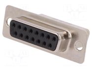 Connector: D-Sub; PIN: 15; plug; female; for cable; straight HARTING