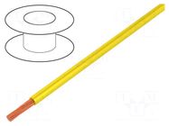 Wire; Silivolt®-E; 1x0.25mm2; stranded; Cu; silicone; yellow; 300V STÄUBLI