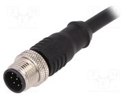 Connector: M12; plug; PIN: 8; male; A code-DeviceNet / CANopen BULGIN