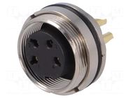 Connector: M16; socket; female; PIN: 4; 7A; 250V; soldering; straight BULGIN