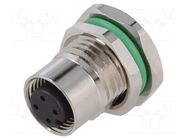 Connector: M12; socket; PIN: 3; female; 250V; IP67; THT; 4A BULGIN