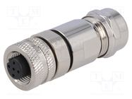 Connector: M12; plug; PIN: 5; female; B code-Profibus; for cable BULGIN