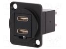Adapter; USB C socket-front,USB C plug-back; FT; double; USB-C CLIFF