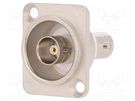 Coupler; BNC socket,both sides; insulated; 75Ω; silver; Mat: metal CLIFF