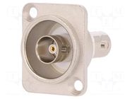 Coupler; BNC socket,both sides; insulated; 75Ω; silver; metal; FT CLIFF