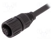 Connector: circular; plug; PIN: 7; female; cables; ECOMATE (C016) AMPHENOL