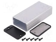 Enclosure: shielding; X: 59mm; Y: 120mm; Z: 31mm; aluminium; natural HAMMOND